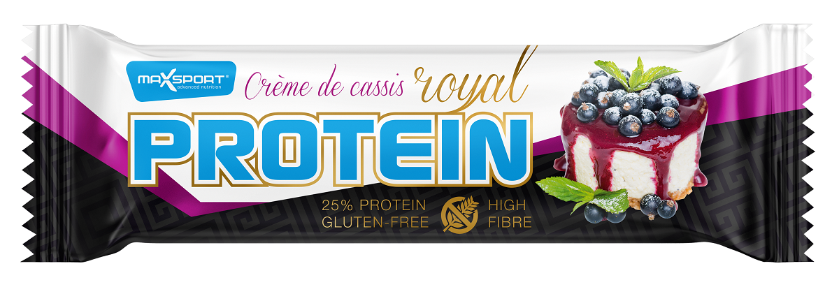 Baton Proteinowy o Smaku Czarnej Porzeczki w Polewie Białej Bezglutenowy (6 szt x 60 g)