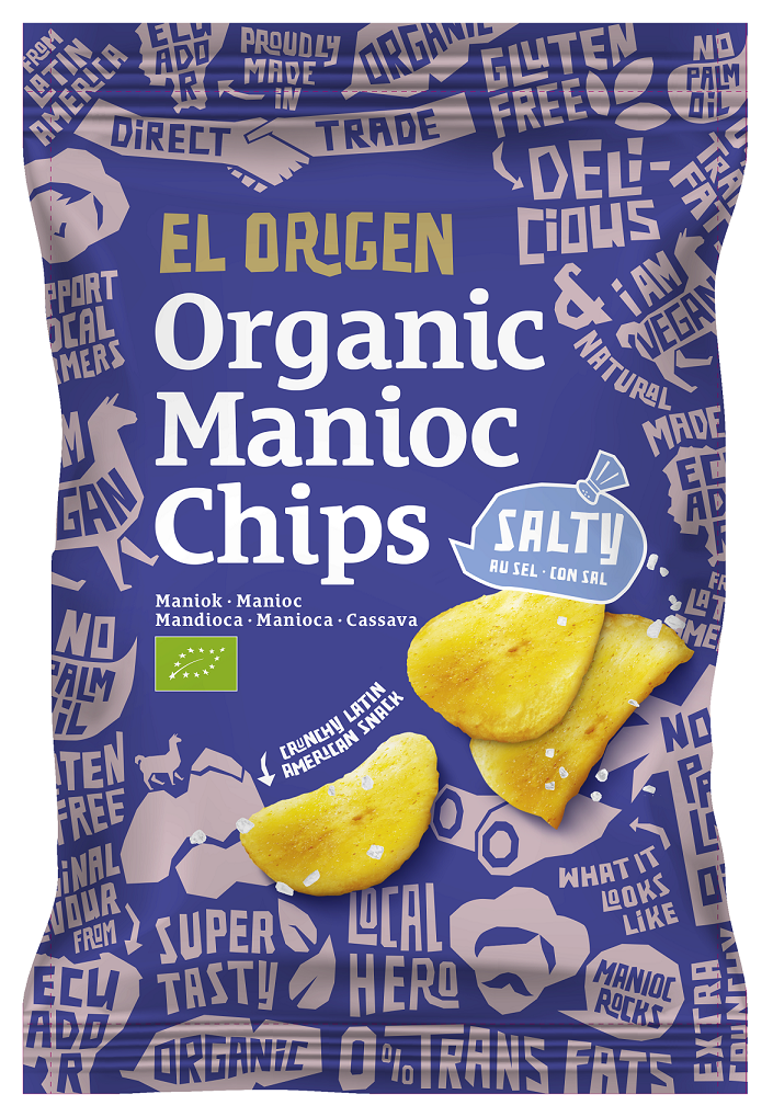 Chipsy z Manioku Solone Bezglutenowe BIO (3 szt x 60 g)