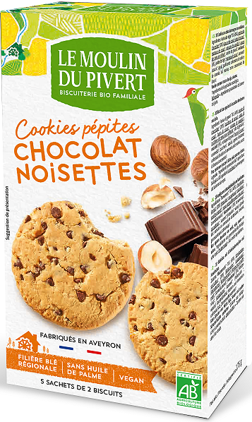 Ciastka z Dropsami Czekoladowymi i Orzechami Laskowymi BIO (2 szt x 175 g)