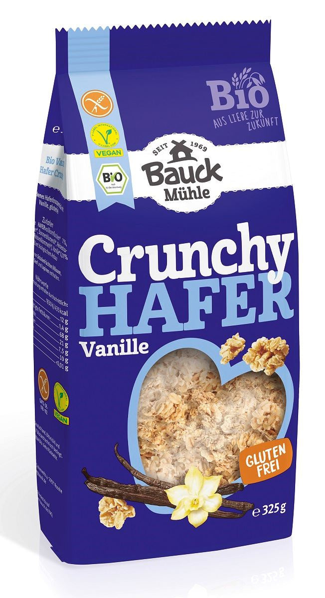 Crunchy Owsiane Waniliowe Bezglutenowe BIO (2 szt x 325 g)
