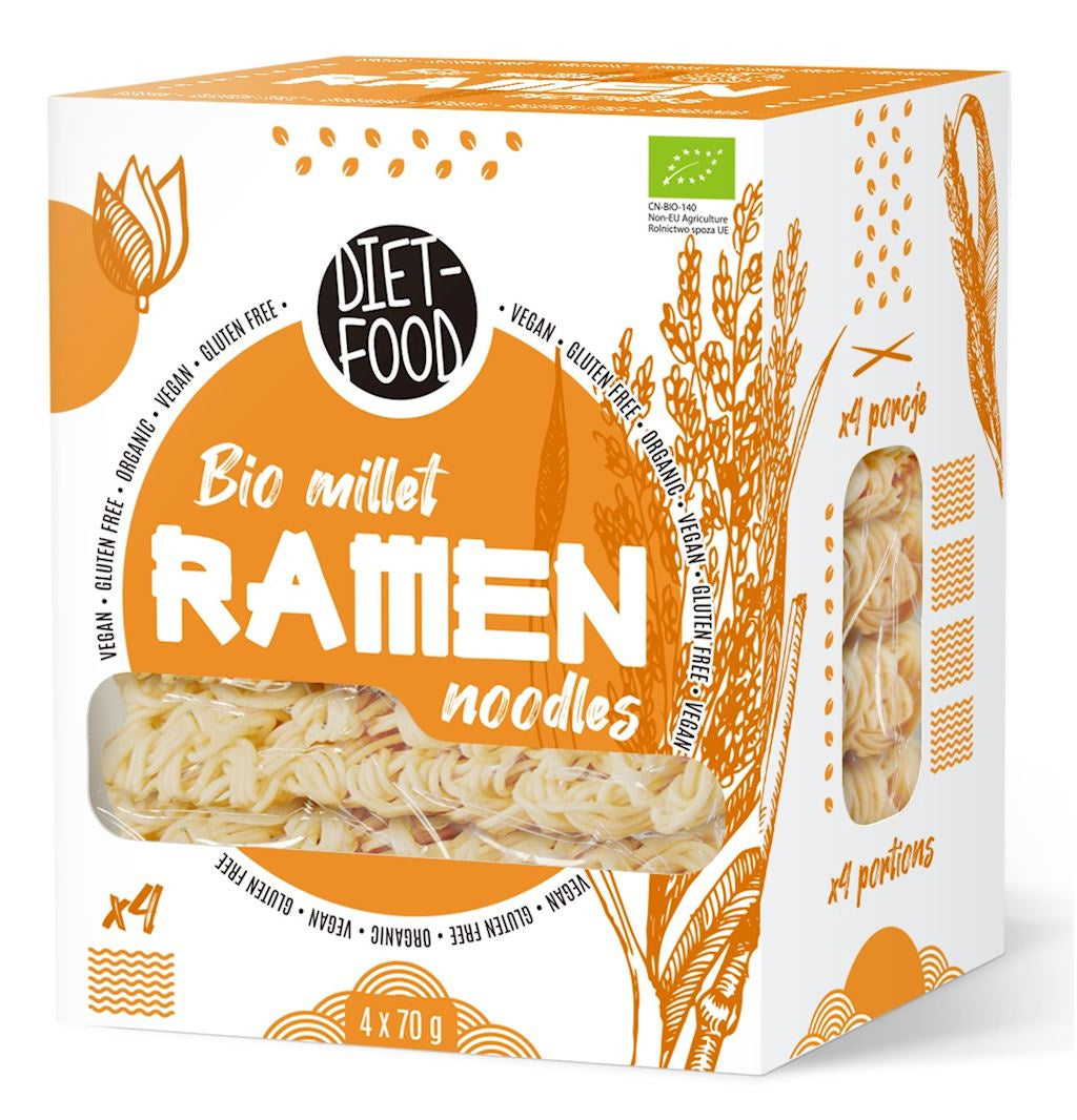 Makaron (Jaglany) Ramen Bezglutenowy BIO - Diet (2 szt x 280 g)