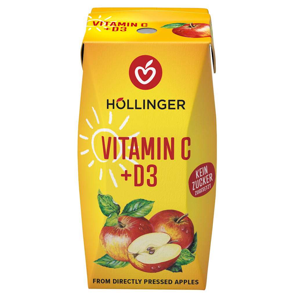 Nektar Jabłkowy z Witaminą C i D Bez Dodatku Cukrów (12 szt x 200 ml)