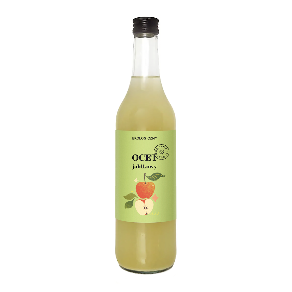 Ocet Jabłkowy 4 % Niefiltrowany BIO (2 szt x 500 ml)