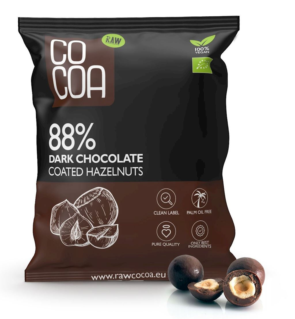 Orzechy Laskowe w Czekoladzie Ciemnej 88 % BIO (2 szt x 70 g)
