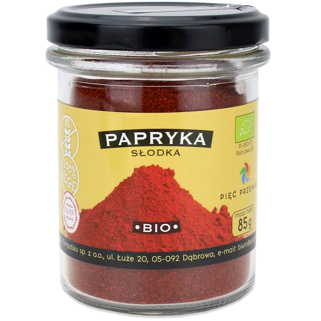 Papryka Słodka Mielona Bezglutenowa BIO (3 szt x 85 g)