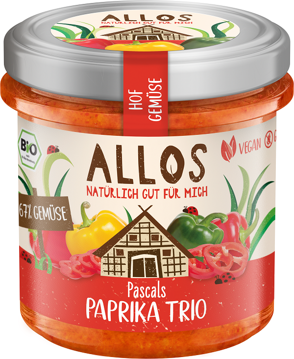 Pasta Warzywna z Trzema Rodzajami Papryki Bezglutenowa BIO (3 szt x 135 g)