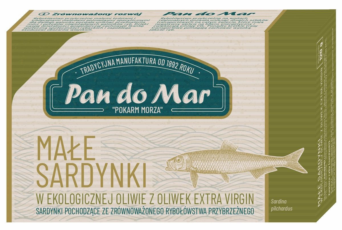 Sardynki Europejskie w BIO Oliwie z Oliwek Extra Virgin (2 szt x 120 g)