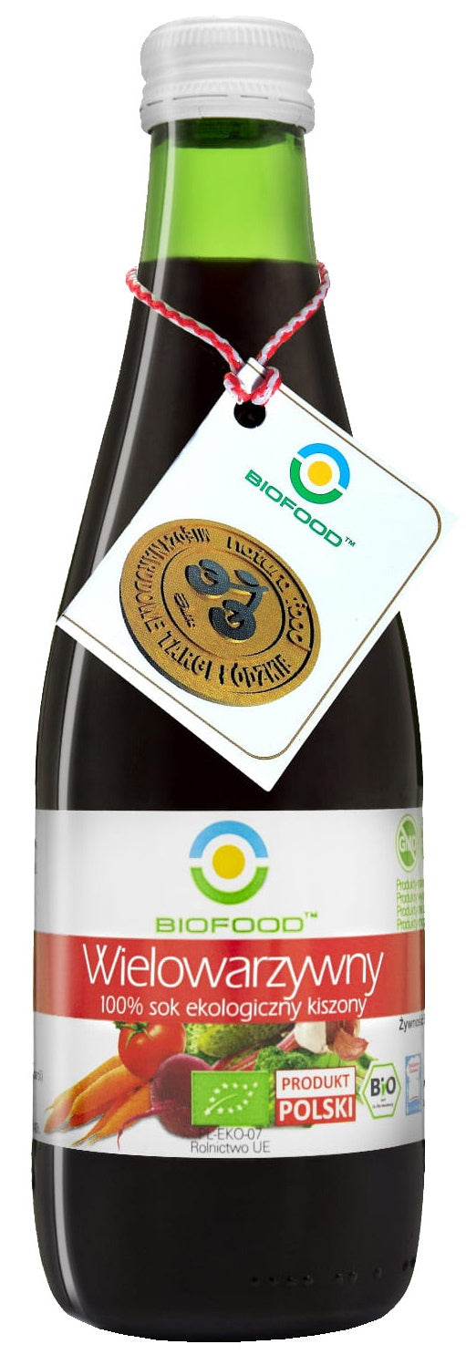 Sok Wielowarzywny Kiszony Nfc Bezglutenowy BIO (3 szt x 300 ml)