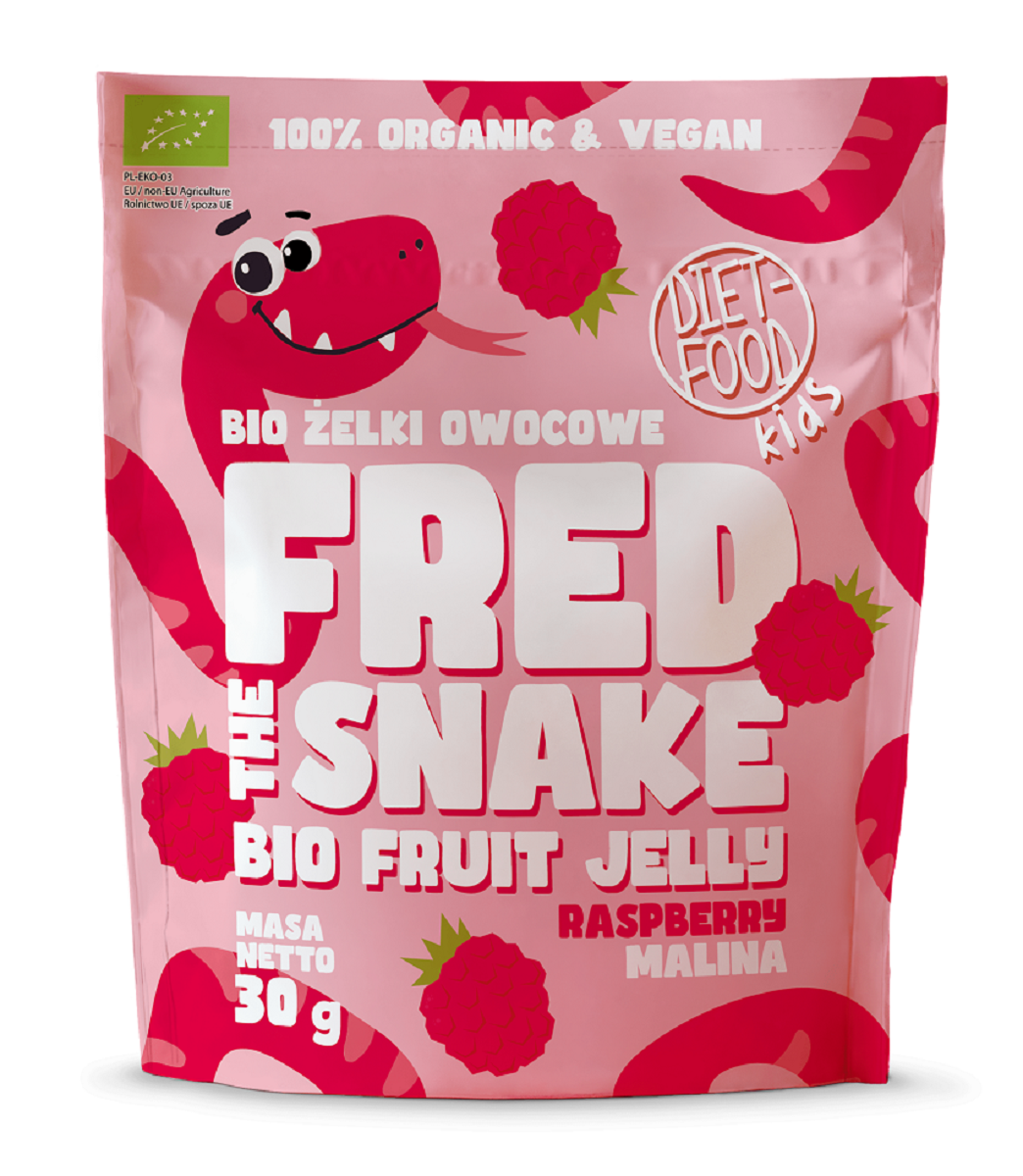 Żelki Malina Bez Żelatyny BIO - Diet (6 szt x 30 g)