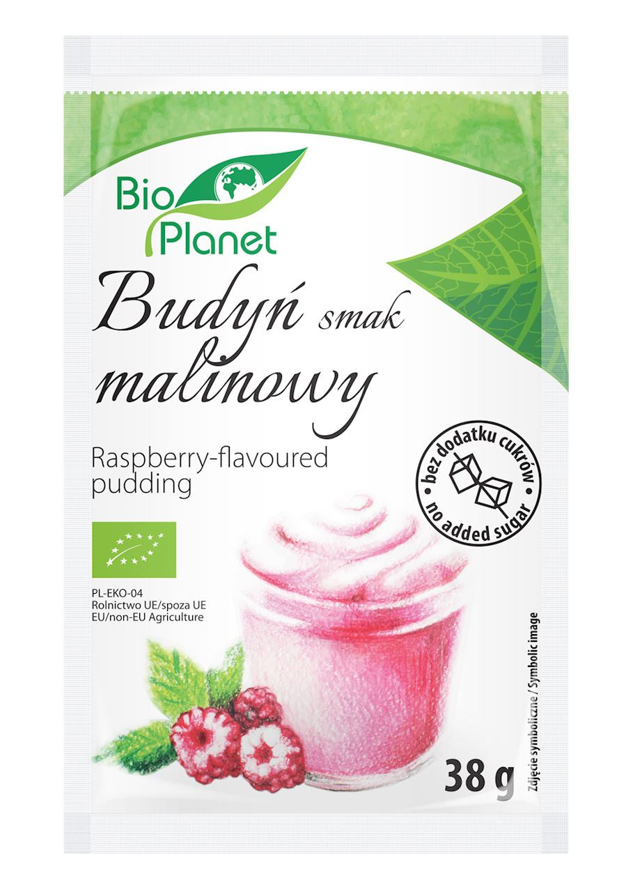 Budyń o Smaku Malinowym z Malinami BIO (8 szt x 38 g)