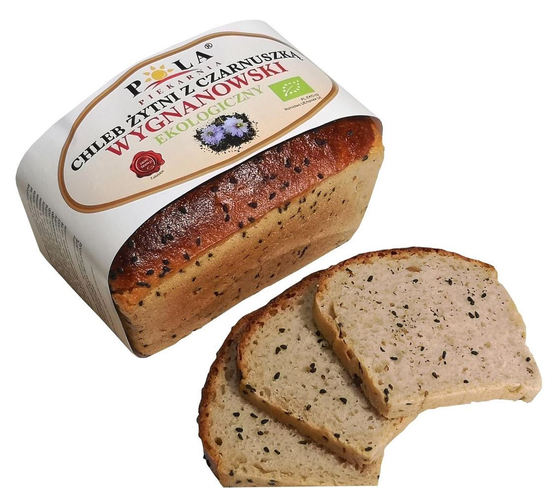 Chleb Żytni Wygnanowski z Czarnuszką BIO 350 g
