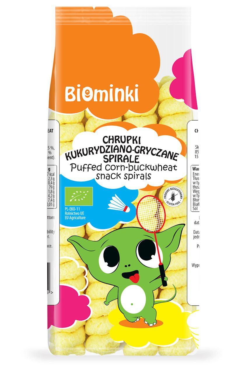 Chrupki Kukurydziano-Gryczane Spirale Bezglutenowe BIO (5 szt x 60 g)