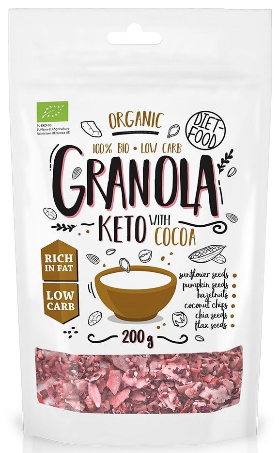 Granola Kakao Keto BIO  - Diet (2 szt x 200 g)