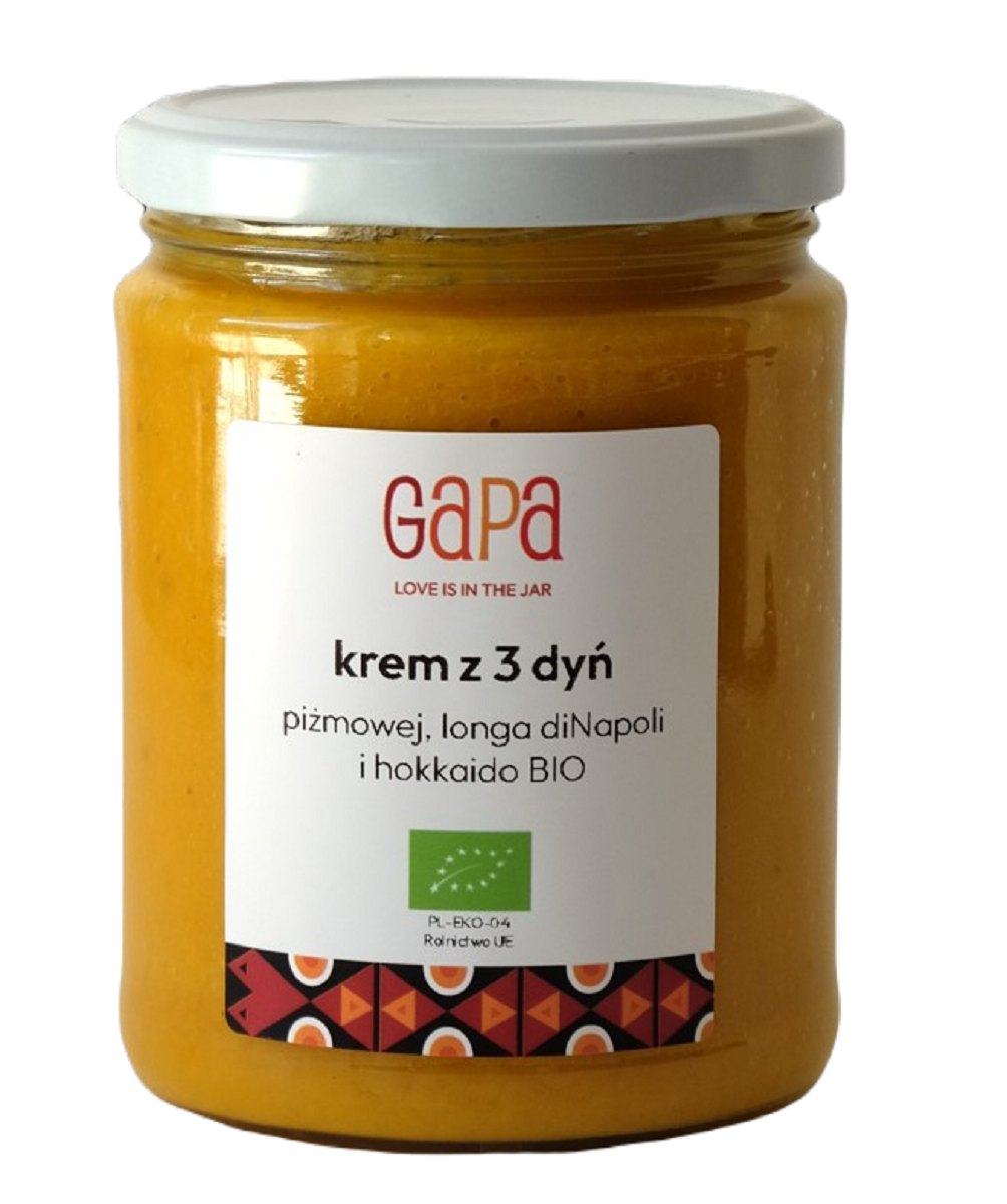 Krem z Trzech Dyń - Piżmowej, Lunga Di Napoli, Hokkaido BIO 450 g