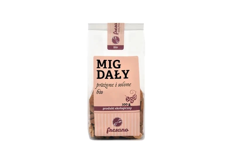 MIGDAŁY PRAŻONE I SOLONE BIO (100 g)