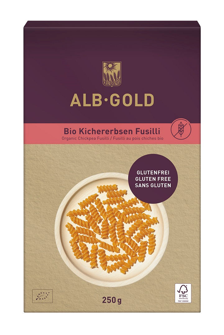 Makaron Proteinowy (Z Ciecierzycy) Świderki Bezglutenowy BIO  - Alb (2 szt x 250 g)