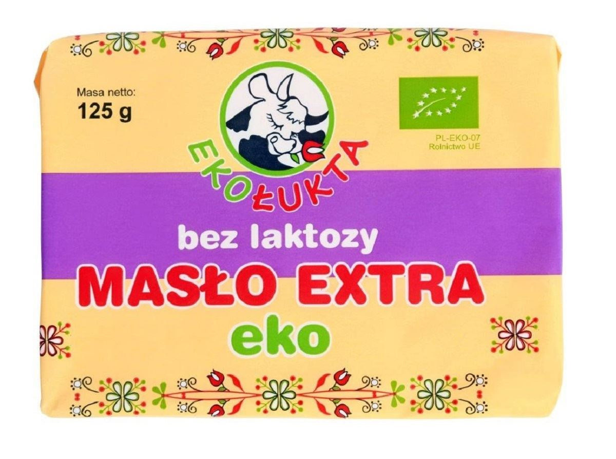 Masło Ekstra Kostka Bez Laktozy (82 % Tłuszczu)  BIO (2 szt x 125 g)