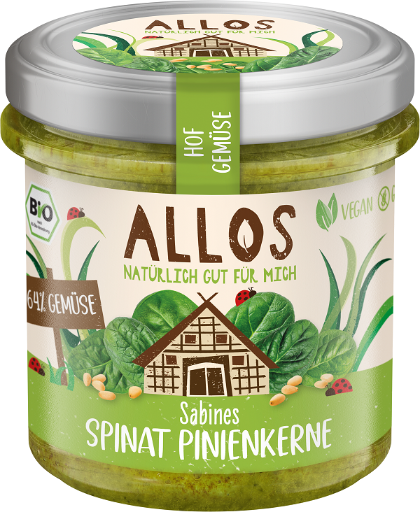 Pasta Warzywna Ze Szpinakiem i Orzeszkami Piniowymi Bezglutenowa  BIO (3 szt x 135 g)