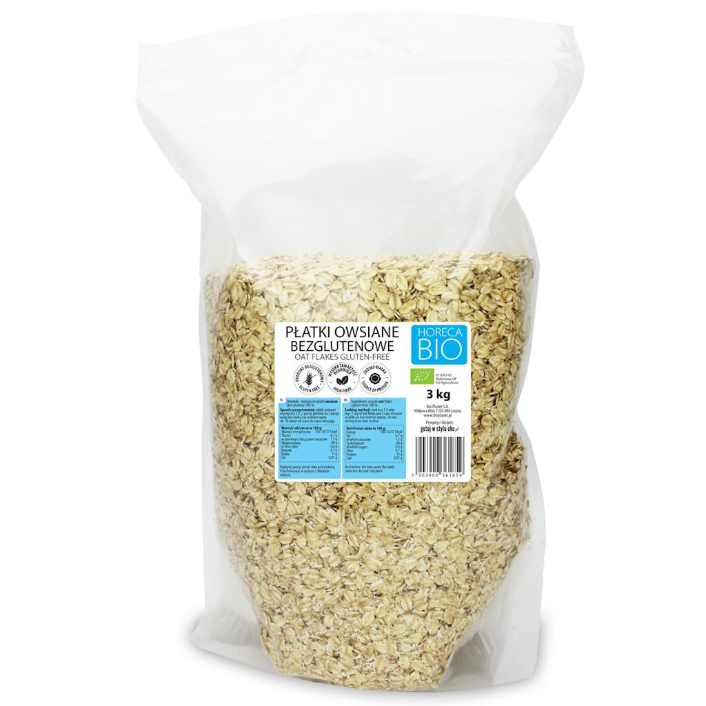 Płatki Owsiane Bezglutenowe BIO 3 kg