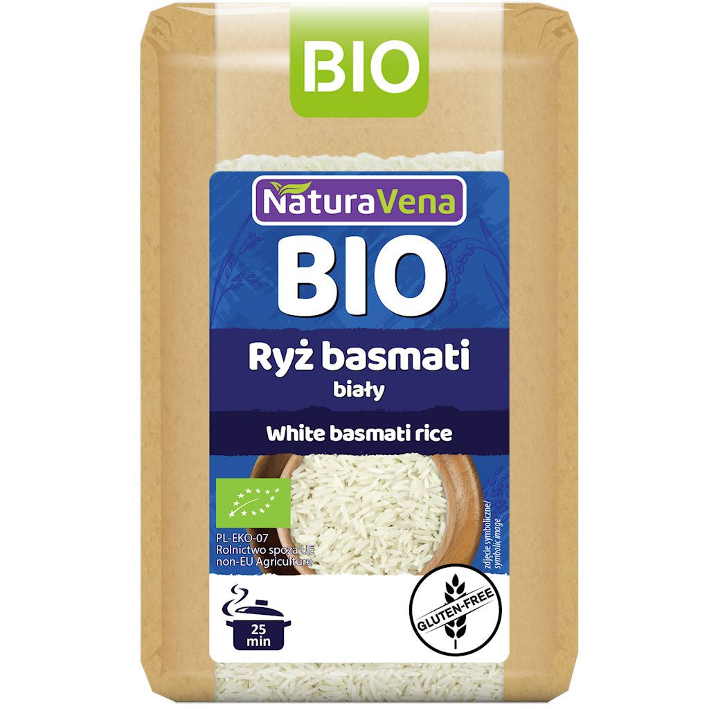Ryż Basmati Biały Bezglutenowy BIO (6 szt x 500 g)